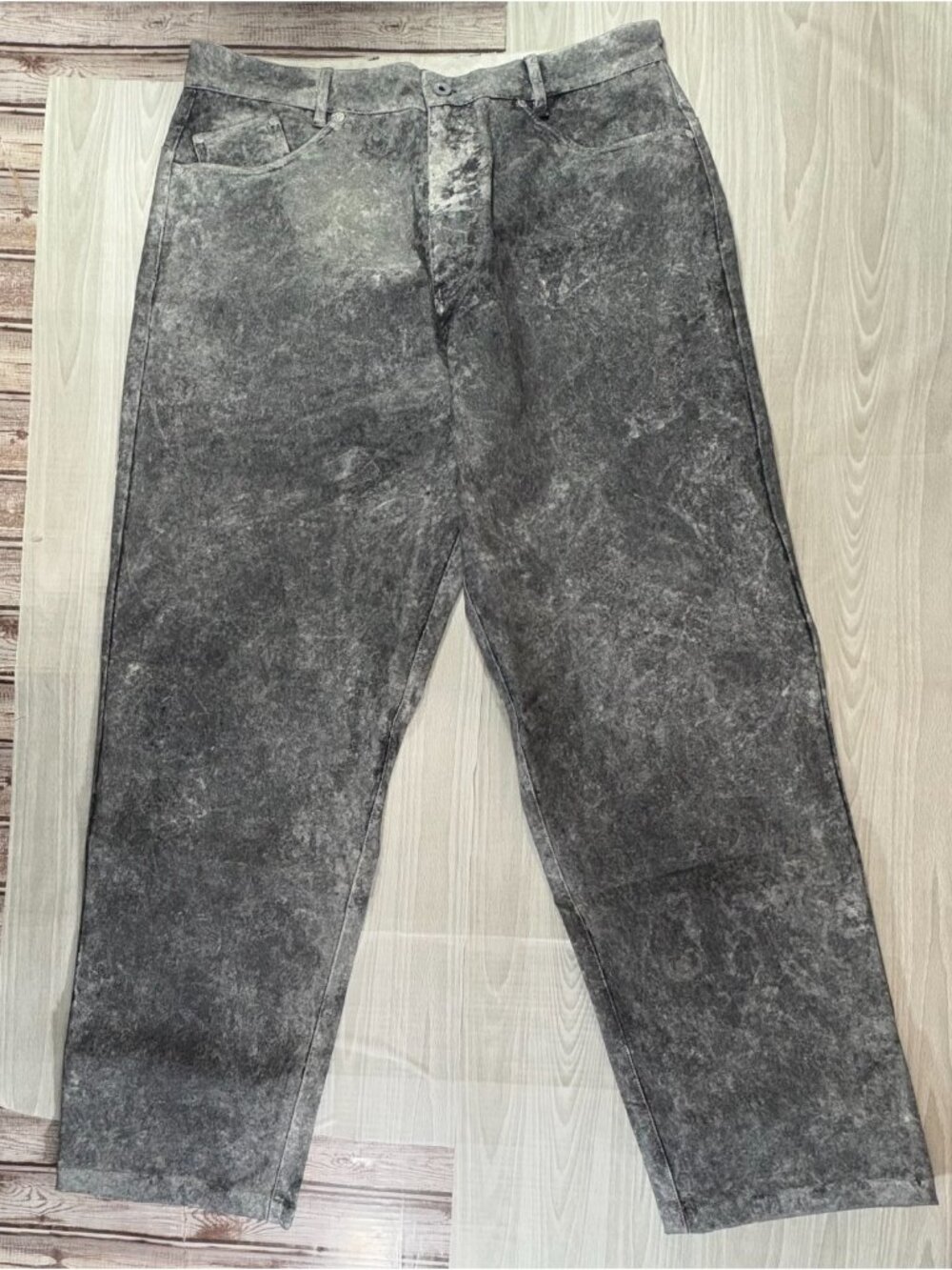 Outlier NYC Bombtwill pants size 34 color tye dye grey NEW Made in Portugal